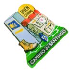 camino de santiago spain fridge magnet – buen camino backpacker design, pilgrimage trail travel keepsake