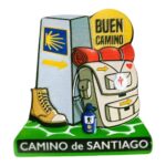 camino de santiago spain fridge magnet – buen camino backpacker design, pilgrimage trail travel keepsake