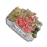 malaga spain fridge magnet – flamenco dancer scene, vibrant cultural gift for fridge or office display