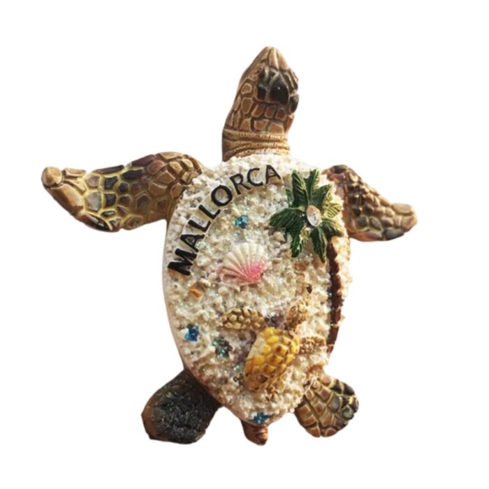 mallorca spain turtle fridge magnet – beachy island theme, ocean souvenir decor for refrigerator or locker