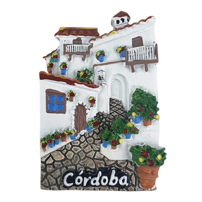cordoba spain fridge magnet – andalusian white village style, charming travel memento & rustic home decor