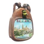 salamanca spain fridge magnet – backpack & frog symbol design, cultural travel souvenir & locker gift