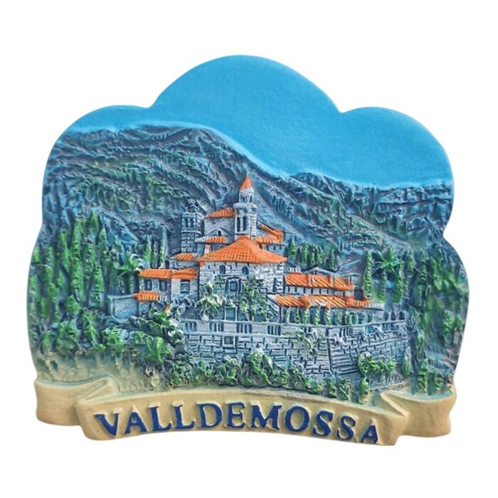 valldemossa mallorca spain fridge magnet – mountain village scene, scenic spanish island keepsake