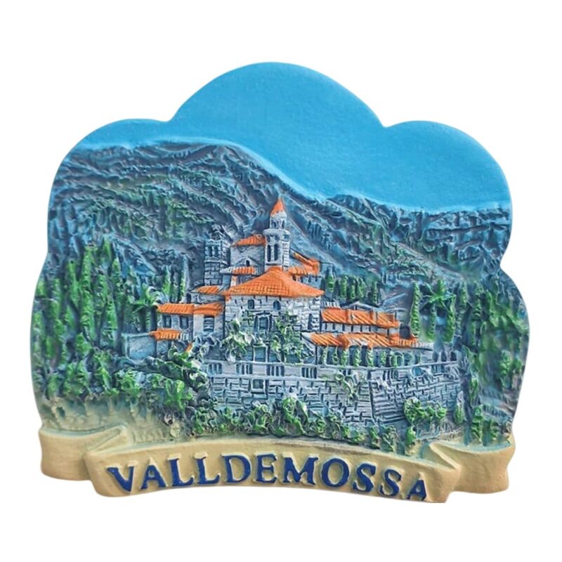 valldemossa mallorca spain fridge magnet – mountain village scene, scenic spanish island keepsake