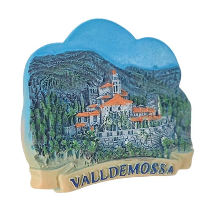 valldemossa mallorca spain fridge magnet – mountain village scene, scenic spanish island keepsake