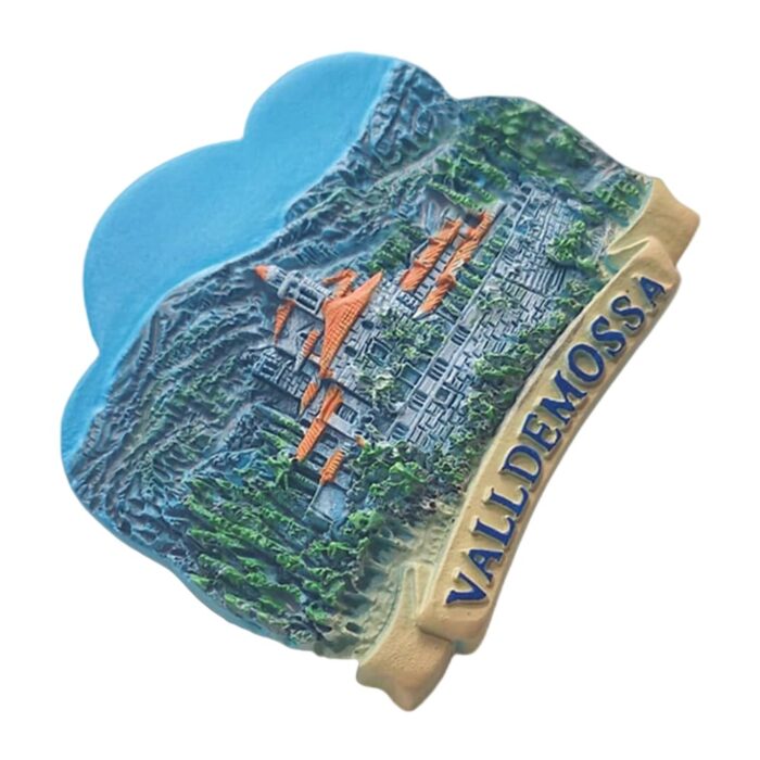 valldemossa mallorca spain fridge magnet – mountain village scene, scenic spanish island keepsake