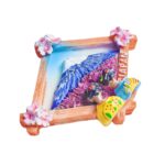mount fuji japan fridge magnet scenic travel memory & cherry blossom home accent