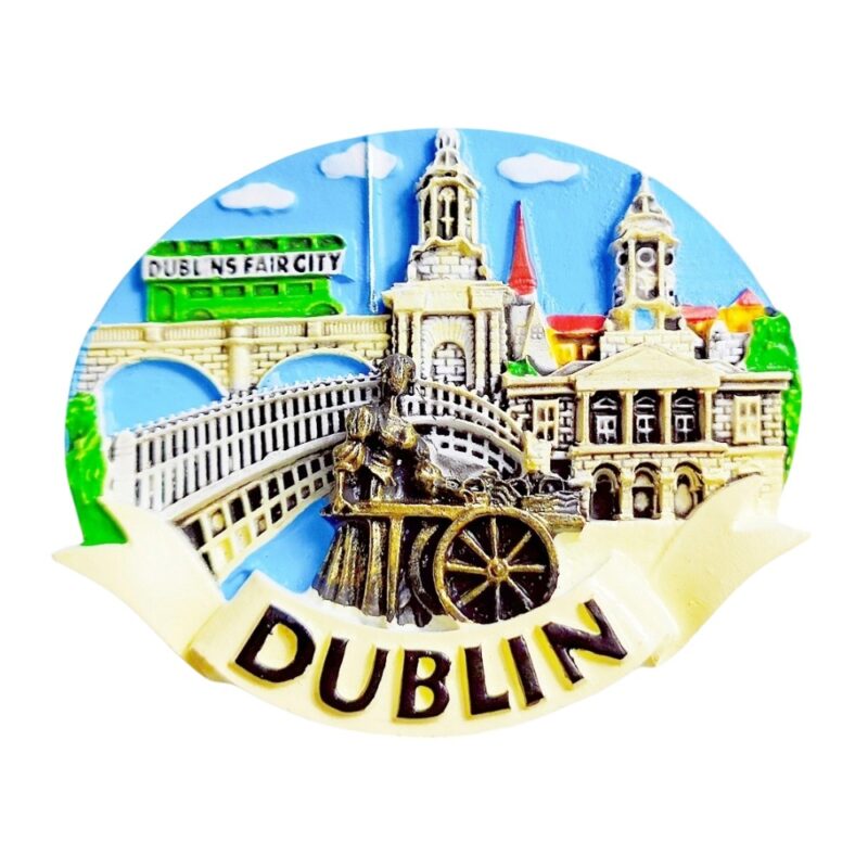 dublin ireland fridge magnet european cityscape keepsake & whiteboard ornament