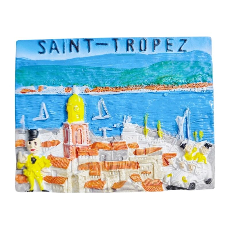 saint tropez france fridge magnet mediterranean coastal souvenir & nautical style decor