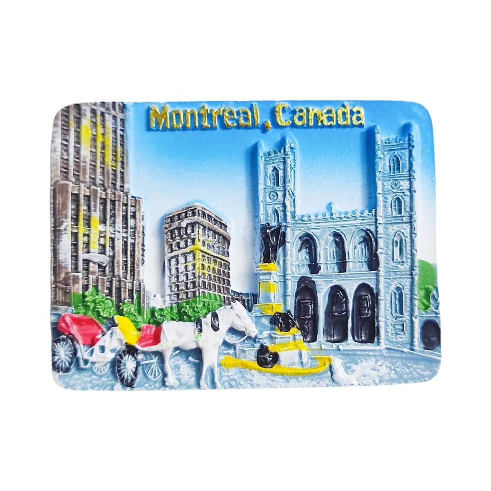 montreal canada fridge magnet north american cityscape souvenir & vintage refrigerator art