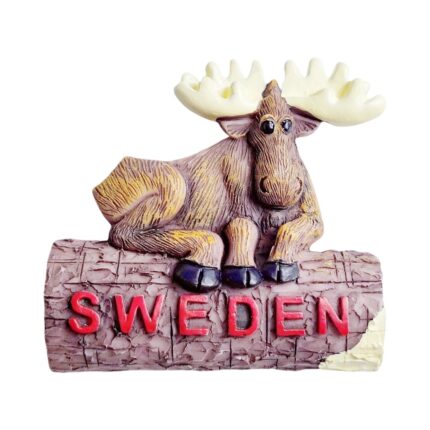sweden moose fridge magnet nordic wildlife souvenir & rustic cabin decor