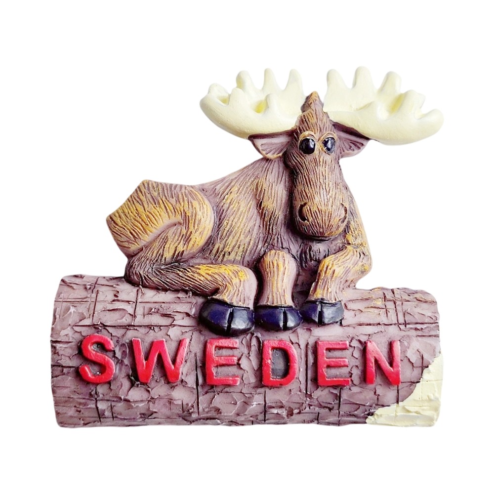 sweden moose fridge magnet nordic wildlife souvenir & rustic cabin decor