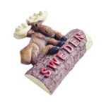 sweden moose fridge magnet nordic wildlife souvenir & rustic cabin decor
