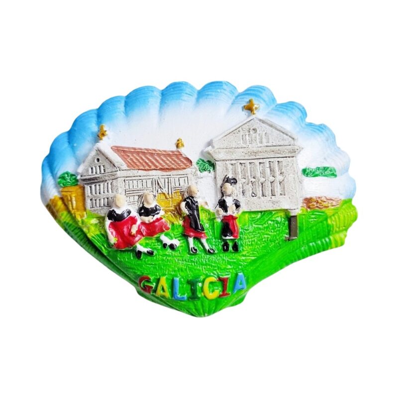galicia spain fridge magnet traditional folk style souvenir & coastal country charm