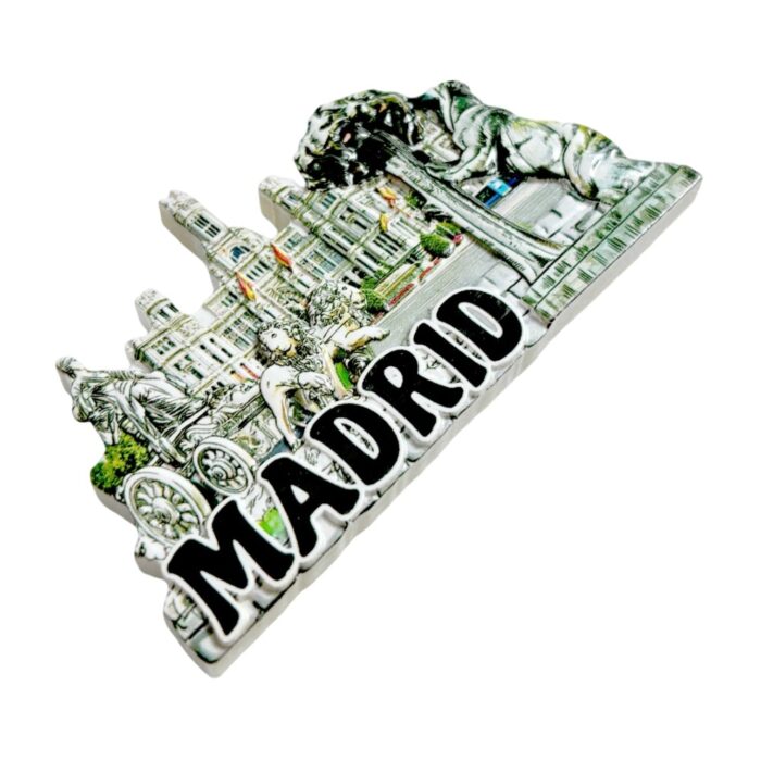 madrid spain fridge magnet – urban landmark gift for travelers & magnetic memo use