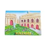 macerata italy fridge magnet historic architecture souvenir & european travel accent