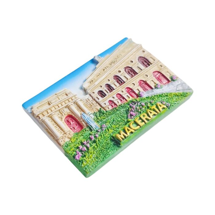 macerata italy fridge magnet historic architecture souvenir & european travel accent