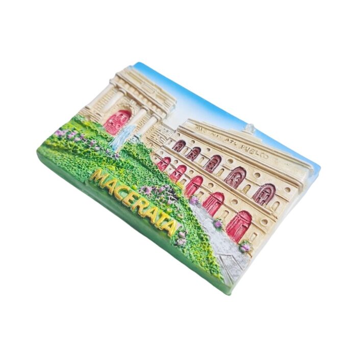 macerata italy fridge magnet historic architecture souvenir & european travel accent