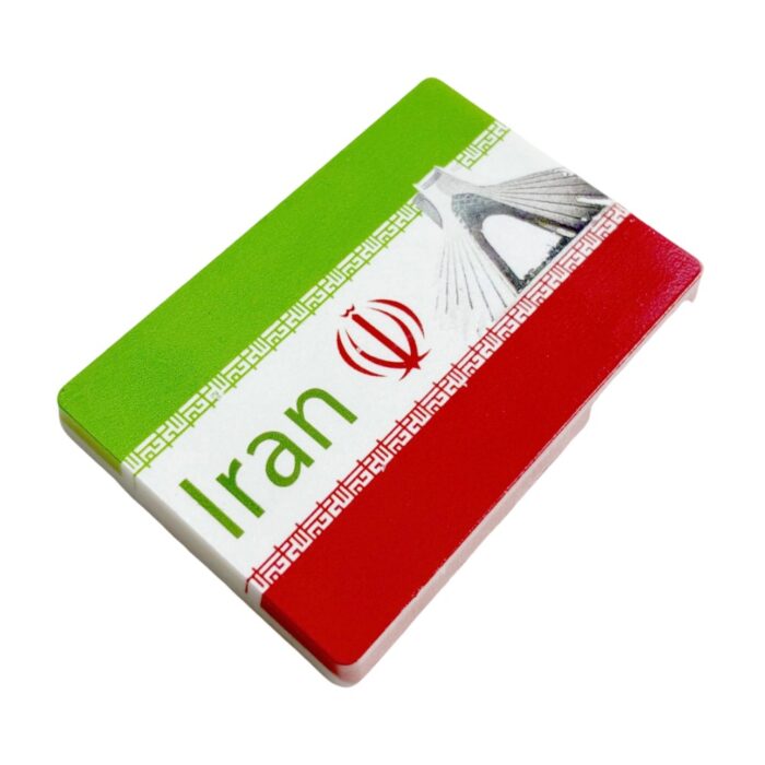iran fridge magnet – national flag with azadi tower design for patriotic decor
