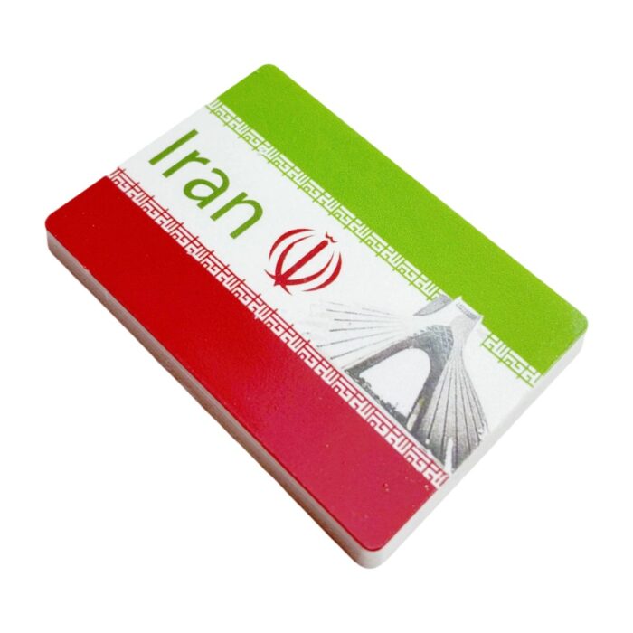 iran fridge magnet – national flag with azadi tower design for patriotic decor