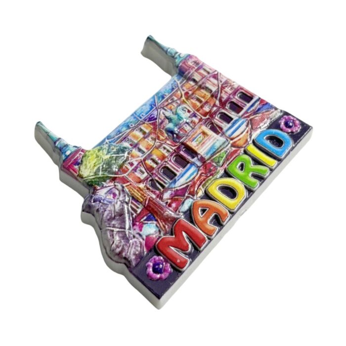 madrid spain fridge magnet – plaza mayor landmark travel keepsake & refrigerator charm