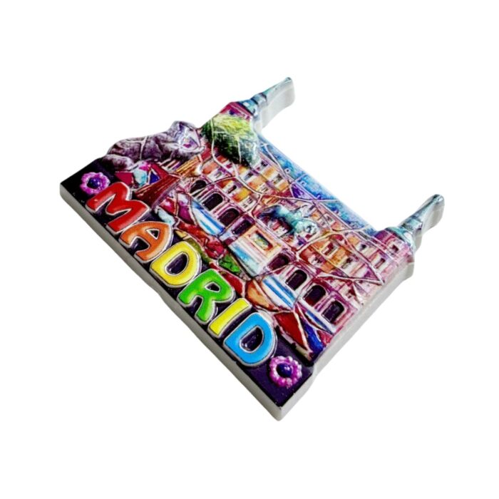 madrid spain fridge magnet – plaza mayor landmark travel keepsake & refrigerator charm