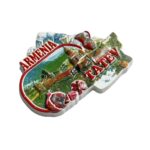 armenia fridge magnet – tatev monastery design with pomegranate – cultural gift & decor