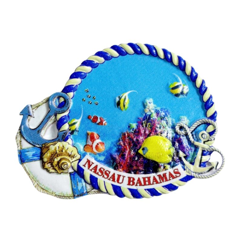 nassau bahamas fridge magnet – ocean reef underwater design for nautical decor lovers
