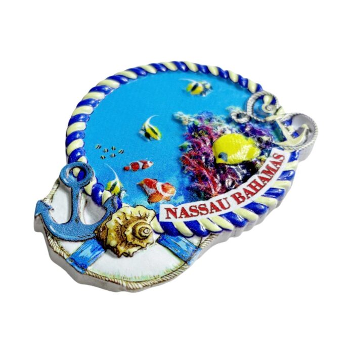 nassau bahamas fridge magnet – ocean reef underwater design for nautical decor lovers