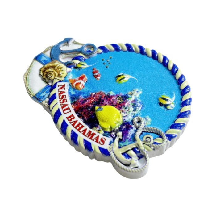 nassau bahamas fridge magnet – ocean reef underwater design for nautical decor lovers