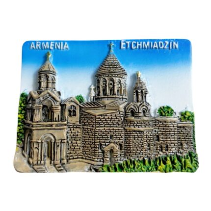 etchmiadzin armenia fridge magnet – ancient church scene souvenir & cultural memory