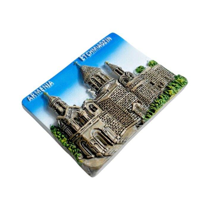 etchmiadzin armenia fridge magnet – ancient church scene souvenir & cultural memory