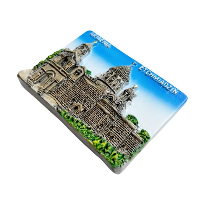 etchmiadzin armenia fridge magnet – ancient church scene souvenir & cultural memory