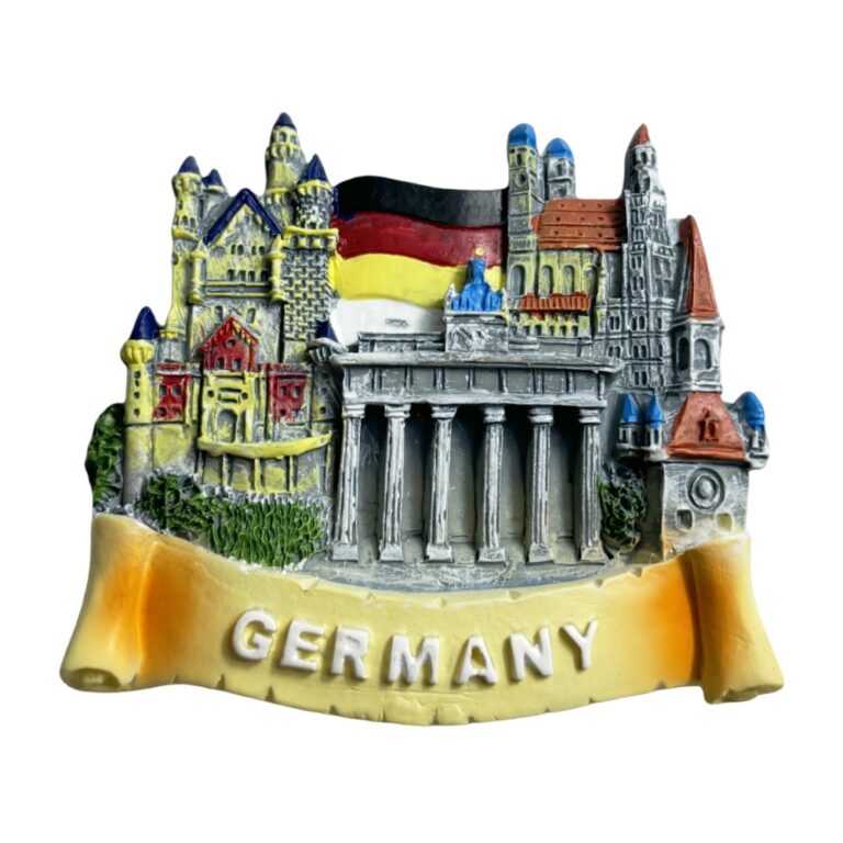 germany fridge magnet – famous landmarks with national flag – souvenir for travelers