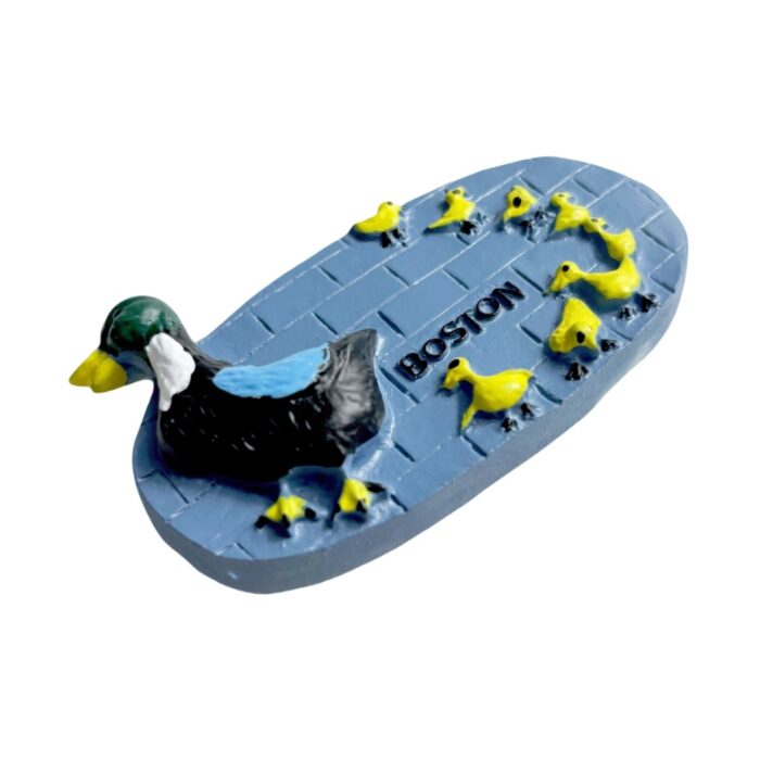 boston usa fridge magnet – ducklings on parade cute scene for kids & family decor