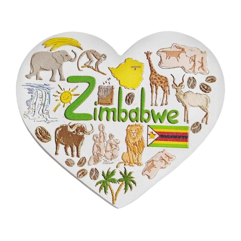 zimbabwe wildlife fridge magnet african safari souvenir gift & nature inspired decor