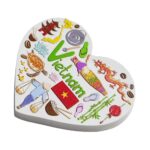 vietnam heart shaped fridge magnet southeast asia travel souvenir & cultural kitchen decor