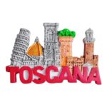 tuscany italy fridge magnet toscana skyline travel memento & european whiteboard gift
