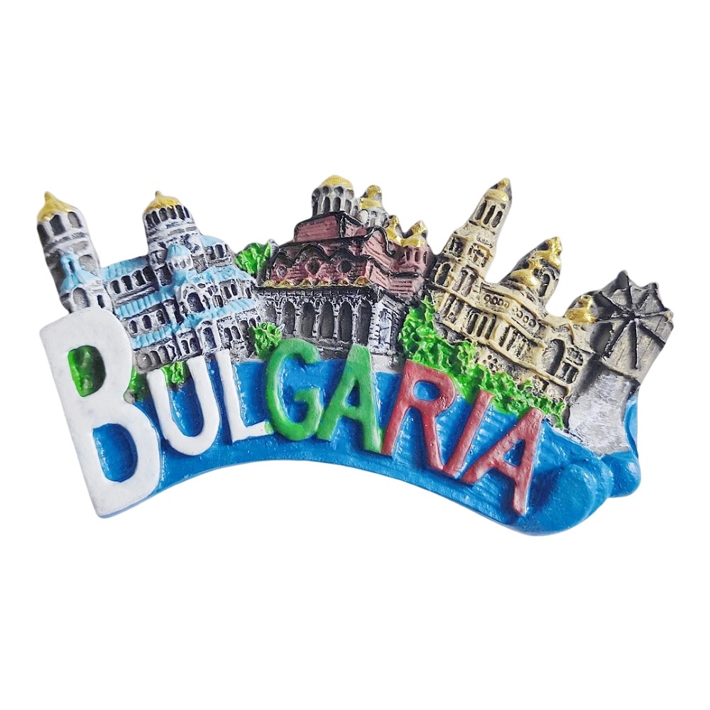 bulgaria fridge magnet national monument skyline travel keepsake & eastern europe decor