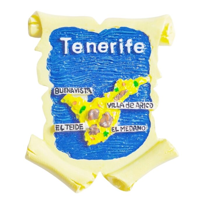 tenerife island map fridge magnet canary islands travel memory gift & illustrated vacation decor