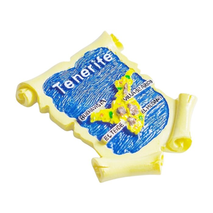 tenerife island map fridge magnet canary islands travel memory gift & illustrated vacation decor