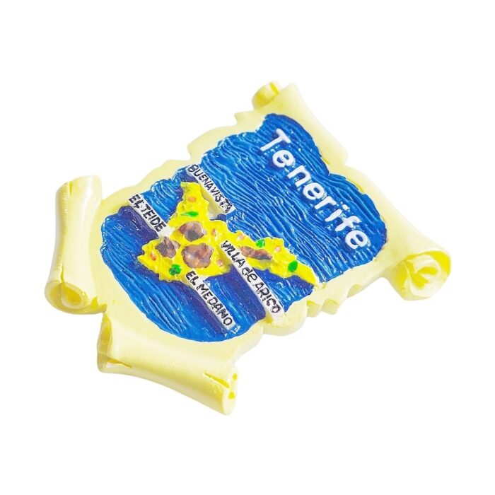tenerife island map fridge magnet canary islands travel memory gift & illustrated vacation decor