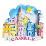 caorle italy fridge magnet – colorful coastal town travel gift & whiteboard decoration