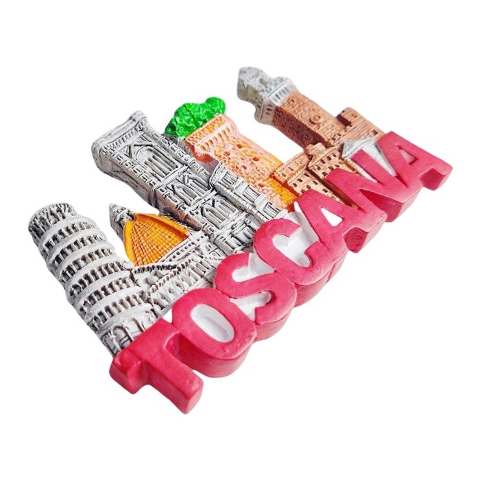 tuscany italy fridge magnet toscana skyline travel memento & european whiteboard gift