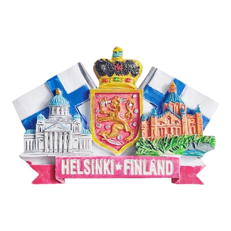 helsinki finland fridge magnet – nordic landmark travel collectible & kitchen display decor
