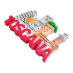 tuscany italy fridge magnet toscana skyline travel memento & european whiteboard gift
