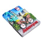 antwerp belgium fridge magnet antwerpen cityscape with bicycle travel gift & decorative keepsake