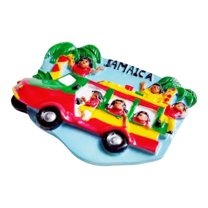 jamaica fridge magnet reggae bus travel souvenir & caribbean island fridge decoration