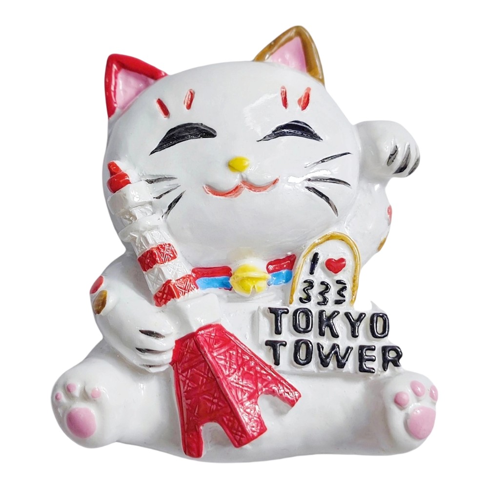 tokyo japan fridge magnet lucky cat with tokyo tower travel collectible & cute magnet gift