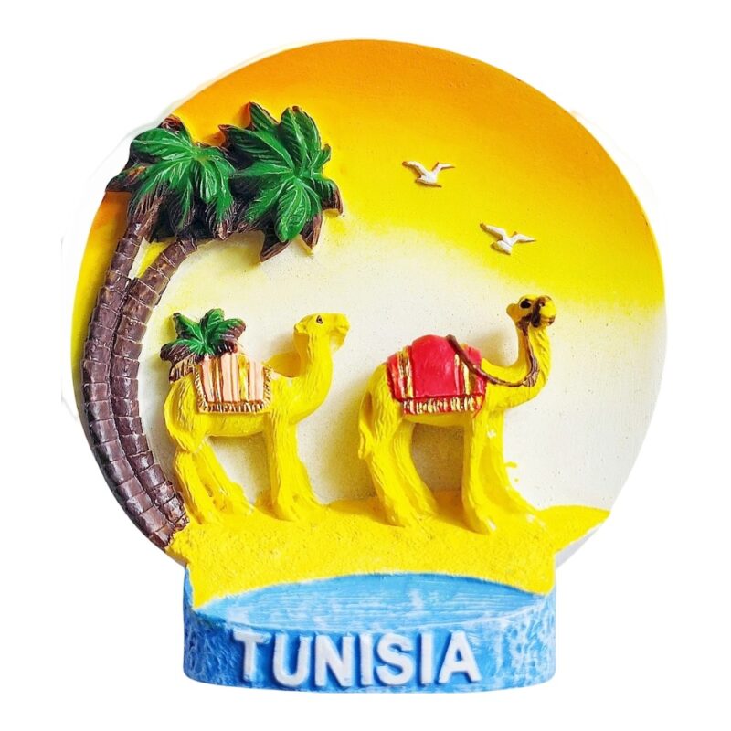 tunisia camel fridge magnet desert oasis travel souvenir & exotic african whiteboard magnet